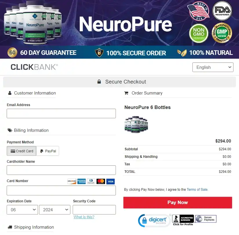 NeuroPure Order Page